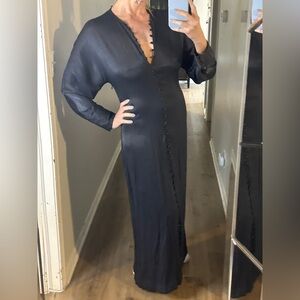 Zara limited edition long sleeve complete front button up dress